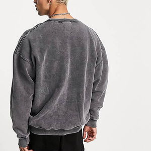 Sweat à capuche en coton surdimensionné personnalisé avec col rabattu Colorblock Fashion Sweatshirt 100% Teint uni pour l'hiver - Product Image 4