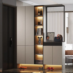 Nouvelle Armoire de Luxe en Bois Massif 2026 pour Entrée, Cloison de Salon avec Écran en Verre, Meuble de Rangement pour Chaussures à la Porte d'Entrée, Meuble de Couloir - Product Image 5