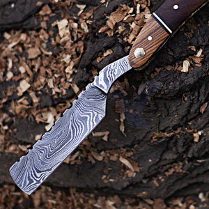 Navaja de Afeitar Recta Personalizada de Acero de Damasco Hecha a Mano, Hoja de un Solo Filo para Hombre, Herramienta de Barbería Tradicional, Afeitado Suave y Seguro, Lujosa - Product Image 5
