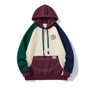 Sweat à capuche ample pour hommes avec capuche à cordon réglable et poignets côtelés Sweat à capuche surdimensionné élégant pour hommes - Product Image 1