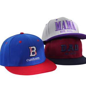 Casquettes Snapback Chapeaux Avec Logo Personnalisé Broderie 3D 6 Panneaux 5 Panneaux Chapeau Tissu de Coton Bill Plat Sports Golf Chapeaux - Product Image 1
