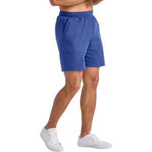 Short en coton de couleur unie avec logo personnalisé OEM pour hommes de grande taille Short en coton respirant à taille élastique de style street pour hommes - Product Image 3