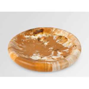 Nouvel arrivage d'assiettes en résine antique de forme ronde, motif personnalisé, plateau de service alimentaire moderne lavable au lave-vaisselle, écologique - Product Image 6