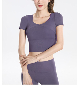 Moda Color sólido Imprimir Fitness Mujeres Yoga Set Ladies Gym Active Wear Cintura alta Yoga Sport Sets - Product Image 5