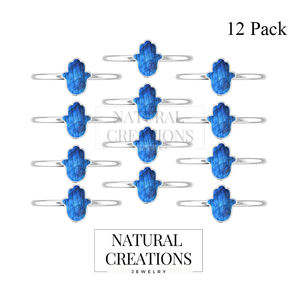 Anillo apilable de Plata de Ley 925, ajuste de bisel, piedra preciosa labradorita, forma de Ahimsa, rebanada, moda, moda, boda Unisex - Product Image 2