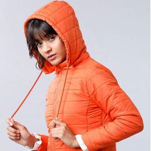 Veste matelassée en duvet sur mesure de la meilleure qualité, mode promotionnelle, manteau d'hiver brillant pour femmes, vente en gros, streetwear décontracté, veste matelassée - Product Image 4