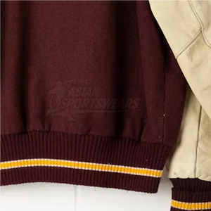 High Quality Custom Logo <b>Leather</b> Varsity <b>Jackets</b> Genuine Long Sleeve Classic Letterman Apparel - Product Image 6