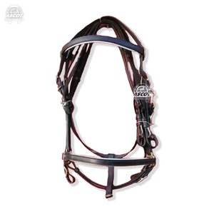 New Horse Fancy Headstall Bridle en cuir pur avec Silver Concho Rawhide Knotting en gros - Product Image 4