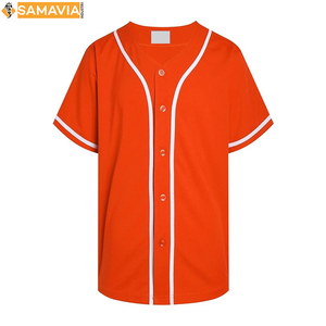 Listo Stock Jersey de béisbol Equipo personalizado Uniforme Bordado Nombre Número Botón Up Ropa deportiva EE. UU. Reino Unido UE - Product Image 1
