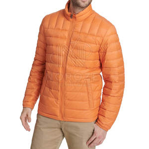 Chaqueta de Plumón Personalizada para Hombre, Cuello Alto, Logotipo Frontal, Transpirable, Ecológica, de Nailon/Poliéster, Chaqueta de Invierno de Alta Calidad - Product Image 2