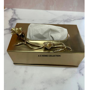 La Mayoría de lujo Diseñador único Flores pulidas brillantes Ramas Soporte de papel tisú Acabado de color plateado Suministros de metal duraderos - Product Image 2