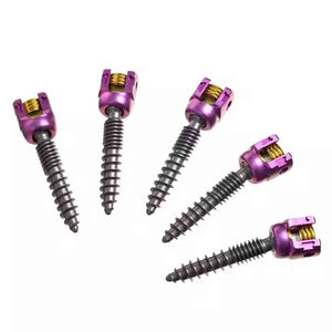 Système de fixation de la colonne vertébrale Vis de pédicule à réduction de tête polyaxiale en titane avec tige et tournevis Ce approuvé - Product Image 6