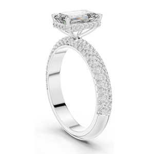 2.8 CT <b>Emerald</b> Cut Lab Diamond Engagement <b>Ring</b> for Women VVS-VS EF Clarity 18KT, 14KT, 10KT Gold & 925 <b>Silver</b> Rose, - Product Image 6