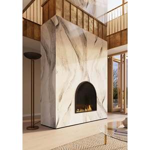 Losa de Cuarzo UNION Windsor Brass Satin Ridge de 15-30 mm de Espesor, Diseño Moderno para Encimeras de Cocina, Paredes de Ducha, Interiores de Lujo - Product Image 4