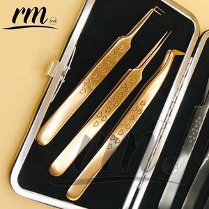 Ensemble de pinces à cils arc-en-ciel, 1 pièce, haute qualité, en or rose - Product Image 2