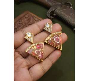 Ensemble de boucles d'oreilles pendantes en forme de lustre artisanal 2025, pour occasions décontractées et soirées, assorties à une robe, prix raisonnable pour femmes - Product Image 1