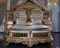 Ensemble de tables de chevet en teck moderne style empereur romain, taille king, taille personnalisée, couleur personnalisée, meubles de chambre à coucher OEM