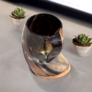 Tasse à café écologique en corne de dragon viking finement sculptée à la main avec impression personnalisable pour les fêtes lavage à la main et polissage - Product Image 2