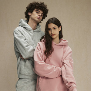 Haute qualité sans perte de peluches Anti boulochage sans chapeau corde 400 grammes pull solide motif sweats à capuche col sweat - Product Image 2