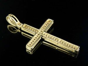 Moissanite Diamond Iced Out Hip Hop S925 Cruz religiosa de plata esterlina Colgante de moda para hombres - Product Image 4