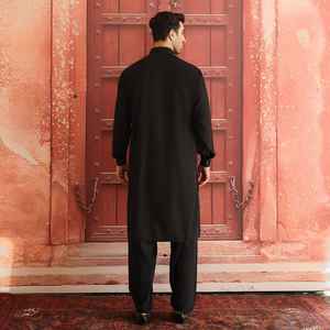 Top Selling Designer Stitched <b>Shalwar</b> <b>Kameez</b> Sets Long Regular Length Kurta & Salwar Trousers for <b>Men</b> Plus Size Feature - Product Image 5
