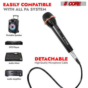 5Core <b>Microphone</b> Dynamic Mic Karaoke <b>Singing</b> Studio XLR Mics Handheld Microfono - Product Image 5