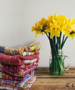 Textil para el hogar hecho a mano Kantha Kitchen OEM diseño personalizado 100% algodón impreso cocina clásica Toalla de alta calidad al por mayor - Product Image 2