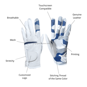 ถุงมือกอล์ฟหนังแกะมือซ้ายระบายอากาศได้ดีสำหรับกีฬากลางแจ้งแบบลำลอง - Product Image 1