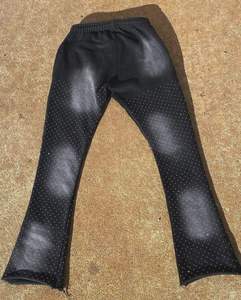 Ensemble de survêtement d'hiver en molleton de coton de qualité supérieure avec impression en relief personnalisée et effet délavé par le soleil, style streetwear, coupe évasée, 500 GSM - Product Image 4