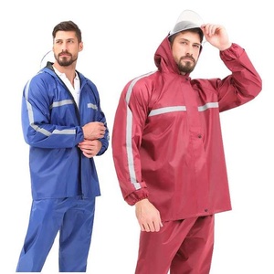 Traje de lluvia de alta calidad Ropa DE TRABAJO Conjunto de ropa de lluvia Chubasquero impermeable en precio al por mayor Traje de lluvia para hombres - Product Image 5