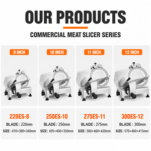 Máquina Cortadora <span class=keywords><strong>de</strong></span> Carne Eléctrica Comercial Semiautomática con Cuchilla <span class=keywords><strong>de</strong></span> Acero Inoxidable <span class=keywords><strong>de</strong></span> 300 mm para Carnicería, Supermercado, Tienda <span class=keywords><strong>de</strong></span> Delicatessen - Product Image 5