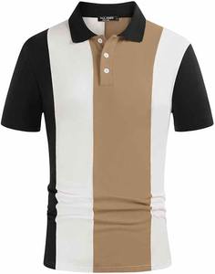 Polo personalizado para hombre 2025 al por mayor, camisetas holgadas de golf 100% algodón con patrón de lona sólida lisas en blanco - Product Image 6