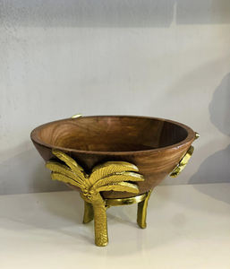 Bol en bois de luxe de petite taille avec plateau en bois pour une présentation élégante à la maison et à l'hôtel, offrant un attrait visuel naturel et premium - Product Image 6