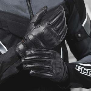 Gants de moto en cuir respirants à coque rigide, gants de moto à écran tactile, antidérapants, pour tous les doigts - Product Image 4