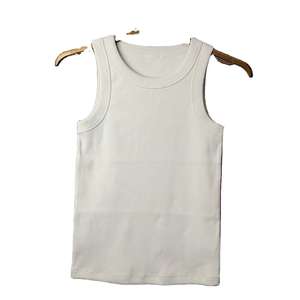 Wholesale <b>Women's</b> Cotton Crewneck Tank Top Classic Ribbed <b>Vest</b> Design Formal Knitted Embroidered Tank Top Washed Classic Style - Product Image 1