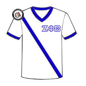 Zeta Phi Beta Soror Ropa de mujer de alta calidad Camisas de mujer al por mayor Manga corta Moda Unisex Cuello en V Camisetas de mujer - Product Image 2