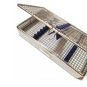 Thép Không Gỉ Hướng Dẫn Sử Dụng Nha Khoa Khử Trùng Cassette Giá Lưới Khay 7 Pcs Autoclavable Khử Trùng Chủ Hộp Medic Cụ - Product Image 4