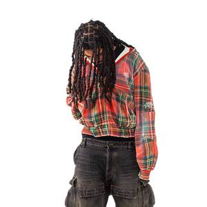 Haute qualité 100% coton hommes noir bleu surdimensionné goutte épaule Vintage lavé à l'acide en détresse hommes personnalisé Denim à capuche - Product Image 2