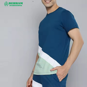 T-shirt pour homme en coton 100% écologique anti-boulochage avec logo de marque personnalisé sur le devant, coupe ample, grande taille - Product Image 4