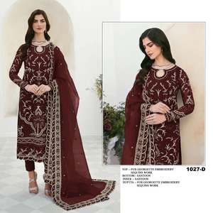Heavy Embroidery and <b>Stone</b> Work Pakistani Style Salwar Kameez for Ladies Wear From Indian Supplier at Bulk Price - Product Image 4