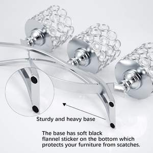 Berceau céleste support de chandelier en métal polyvalent bord de diamant brillance argentée pour les décorations de noël de mariage à la mode - Product Image 5