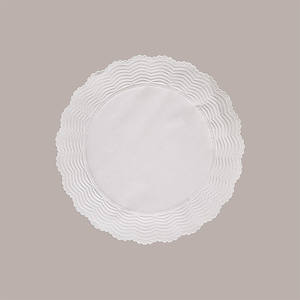 500 pièces 33cm de diamètre assiettes en papier sulfurisé blanc gaufré rond vaisselle sous-frite - Product Image 3