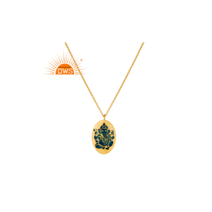 Best-seller Collier pendentif en laiton plaqué or 18 carats Bijouterie fine Demi pour femme Cadeau pour elle - Product Image 1