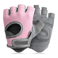 Gants de musculation unisexes confortables et respirants en spandex et cuir synthétique, demi-doigts, avec logo personnalisé et tailles sur mesure pour la salle de sport