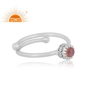 Handmade Design 925 Fine Sterling Silver Natural Chocolate Moonstone Gemstone <b>Adjustable</b> <b>Ring</b> Jewelry Manufacturer - Product Image 3