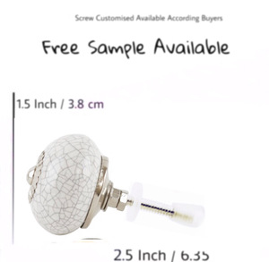 Bouton et poignées en céramique craquelée de couleur blanche moderne [CK 210] pour armoires, tiroirs, armoires, commodes, chambres à coucher et cuisines - Product Image 3