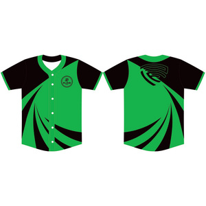 Jerseys de béisbol y softbol de talla grande personalizables Ropa de cuello redondo de poliéster transpirable con diseño impreso sublimado liso - Product Image 3