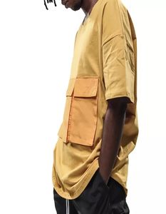 Camiseta en blanco con bolsillo de tendencia al por mayor, camiseta personalizada, Camiseta de algodón pesado, camiseta lisa con diseño - Product Image 3