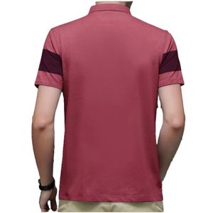 Haute qualité hommes 100% coton à manches courtes Golf pour Polo T-Shirts respirant tricoté tissu léger bouton motif uni teint - Product Image 5