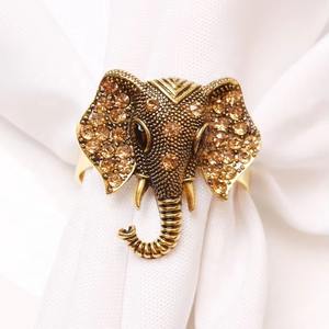 Unique <b>Elephant</b> Face Napkin Ring Holder for Ethnic <b>Table</b> Decor Wedding Events Parties Hotel Dining Stylish Accent Piece - Product Image 6